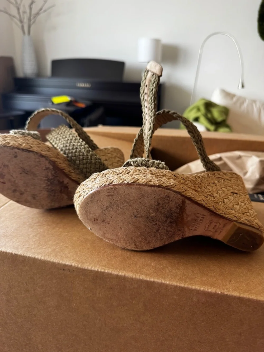 Stuart Weitzman Straw Espadrilles